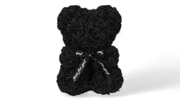 Rose Bear Μαύρο 25Cm